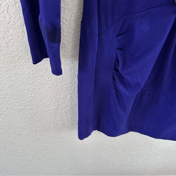 Diane von Furstenberg Joy Dress Size 14 Purple Sheath Long Sleeve - Picture 9 of 16